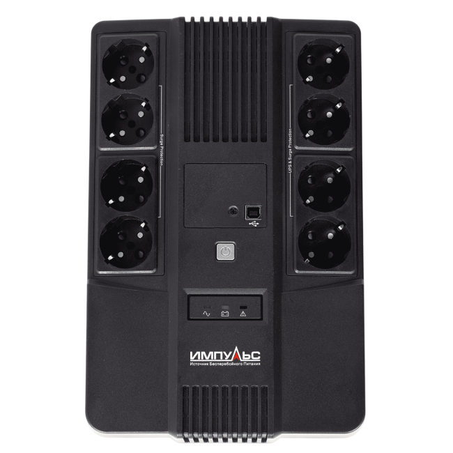 ИБП МАСТЕР 600, 600/360 ВА/Вт, LED, USB, RJ11/RJ45, SCHUKOx8 Импульс MT60102