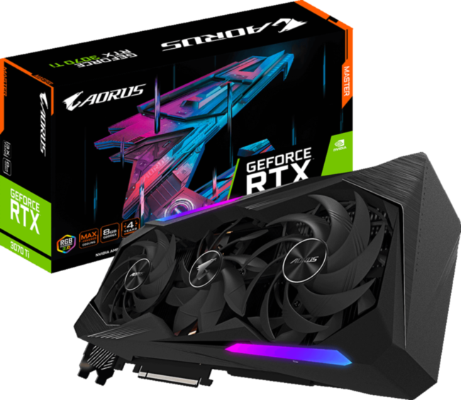 Видеокарта Gigabyte AORUS GeForce RTX 3070 Ti MASTER 8G Видеокарта Gigabyte AORUS GeForce RTX 3070 Ti MASTER 8G