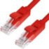 Greenconnect Патч-корд прямой 0.15m, UTP кат.5e, красный, позолоченные контакты, 24 AWG, литой, GCR-LNC04-0.15m, ethernet high speed 1 Гбит/с, RJ45, T568B Greenconnect RJ45(m) - RJ45(m) Cat. 5e U/UTP PVC 0.15м красный