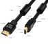 GCR Кабель 10.0m HDMI версия 2.0, HDR 4:2:0, Ultra HD, 4K 60 fps 60Hz/5K*30Hz, 3D, AUDIO, 18.0 Гбит/с, 28/28 AWG, OD7.8mm, тройной экран, черный нейлон, AL корпус черный, фер.кольца, GCR-53191 Greenconnect  HDMI (m) - HDMI (m) 10м черный