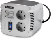 Стабилизатор POWERMAN AVS 500C, ступенчатый регулятор, 500ВА/280Вт, 150-280В, максимальный входной ток 4А, 2 евророзетки, IP-20, напольный,  151мм х 126мм х 123мм, 1.4 кг. POWERMAN AVS 500C