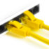 Greenconnect Патч-корд прямой 1.0m, UTP кат.5e, желтый, позолоченные контакты, 24 AWG, литой, GCR-LNC02-1.0m, ethernet high speed 1 Гбит/с, RJ45, T568B Greenconnect RJ45(m) - RJ45(m) Cat. 5e U/UTP PVC 1м жёлтый