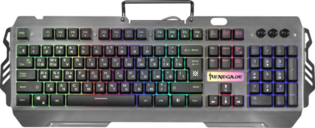 Defender Проводная игровая клавиатура Renegade GK-640DL RU,RGB подсветка, 9 режимов Defender Renegade GK-640DL