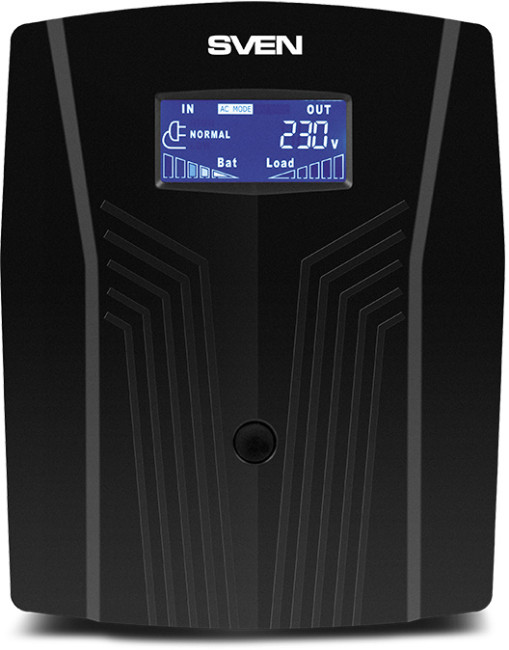 ИБП SVEN Pro 1500 (LCD, USB), линейно-интерактивный, автоматический стабилизатор напряжения, 1500Вт, 900Ва, 3 евророзетки, USB, RJ-45, черный, габариты 140?350?175мм, 10кг. Sven UPS Pro 1500 ИБП SVEN Pro 1500 (LCD, USB), линейно-интерактивный, автоматический стабилизатор напряжения, 1500Вт, 900Ва, 3 евророзетки, USB, RJ-45, черный, габариты 140?350?175мм, 10кг. Sven UPS Pro 1500