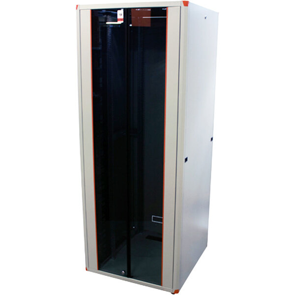 Шкаф напольный EVOLINE 19"47U600x800 передняя дверь одностворчатая стекло с металлической рамой слева и справа,задняя дверь одностворчатая металлическая ,цвет серый Estap EVL47U6080_M2_L_SGFCMR_F