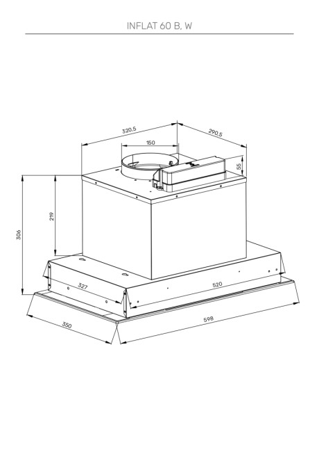 Встраиваемая вытяжка KUPPERSBERG Kuppersberg INFLAT 60 W Встраиваемая вытяжка KUPPERSBERG Kuppersberg INFLAT 60 W