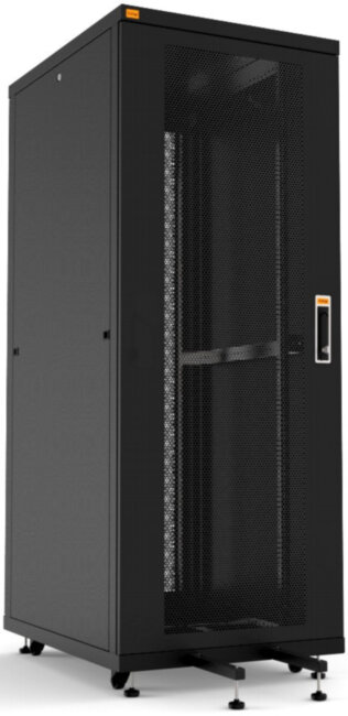Шкаф напольный CloudMax 19"26U600x1200, передняя дверь одностворчатая перфорированная,задняя дверь двустворчатая перфорированная, цвет черный Estap CloudMax 19"26U600x1200