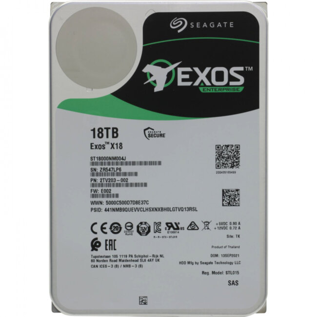 Жесткий диск Seagate Exos X18 18TB (ST18000NM004J)