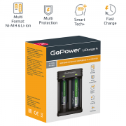 З/У для аккумуляторов GoPower LiCharger 4 Ni-MH/Ni-Cd/Li-ion/IMR 2 слота (1/100) З/У для аккумуляторов GoPower LiCharger 4 (00-00015360) З/У для аккумуляторов GoPower LiCharger 4 Ni-MH/Ni-Cd/Li-ion/IMR 2 слота (1/100) З/У для аккумуляторов GoPower LiCharger 4 (00-00015360)