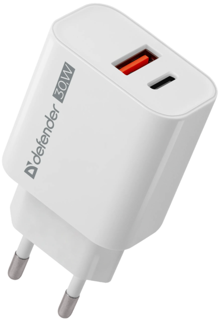 Defender Сетевое ЗУ UPA-130 USB-C/PD30W+USB-A/QC3.0 Defender 83674
