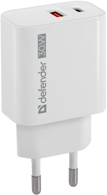 Defender Сетевое ЗУ UPA-130 USB-C/PD30W+USB-A/QC3.0 Defender 83674