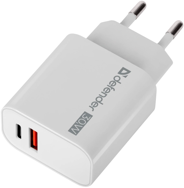 Defender Сетевое ЗУ UPA-130 USB-C/PD30W+USB-A/QC3.0 Defender 83674
