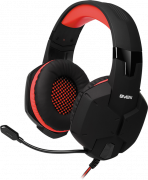 Игровые стереонаушники с микрофоном SVEN AP-G988MV, черный-красный SVEN AP-G988MV