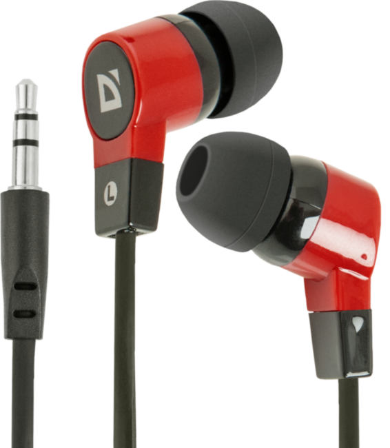 Defender Наушники вставки Basic 619 черный + красный Defender Basic 619