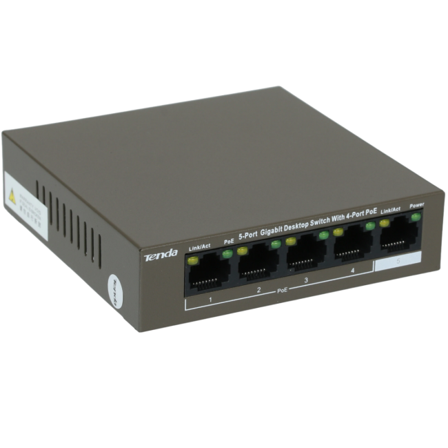 Коммутатор Tenda TEG1105P-4-63W
