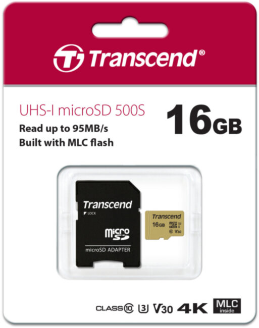 Карта памяти Transcend microSDHC 500S Карта памяти Transcend microSDHC 500S