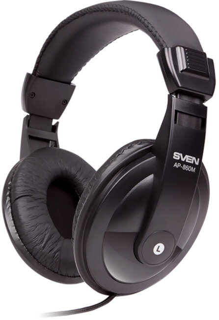 Мультимедийные стереонаушники с микрофоном SVEN AP-860M, черный Sven AP-860M