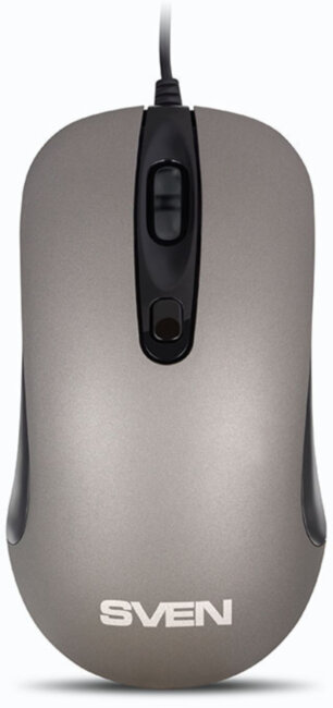 Мышь SVEN RX-515S серая (бесшумн. клав, 3+1кл. 800-1600DPI, 1,5м., блист.) USB Sven RX-515S