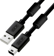 GCR Кабель 1.5m USB 2.0, AM/mini 5P, черный, ферритовые кольца, 28/28 AWG, экран, армированный, морозостойкий, GCR-51177 Greenconnect GCR-51177 GCR Кабель 1.5m USB 2.0, AM/mini 5P, черный, ферритовые кольца, 28/28 AWG, экран, армированный, морозостойкий, GCR-51177 Greenconnect GCR-51177