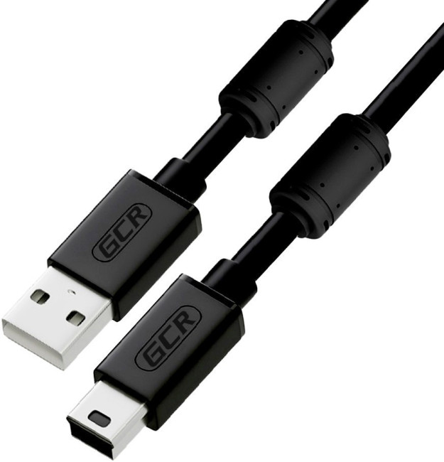 GCR Кабель 1.5m USB 2.0, AM/mini 5P, черный, ферритовые кольца, 28/28 AWG, экран, армированный, морозостойкий, GCR-51177 Greenconnect GCR-51177 GCR Кабель 1.5m USB 2.0, AM/mini 5P, черный, ферритовые кольца, 28/28 AWG, экран, армированный, морозостойкий, GCR-51177 Greenconnect GCR-51177