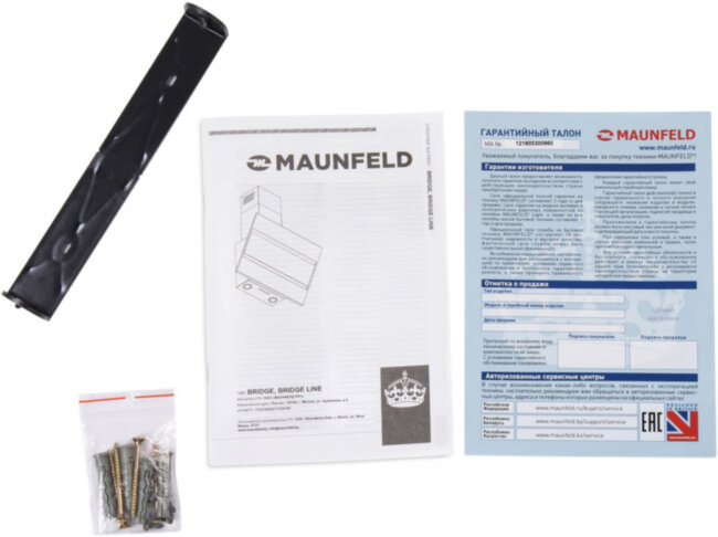 Кухонная вытяжка MAUNFELD Maunfeld BRIDGE 50 black glass black Кухонная вытяжка MAUNFELD Maunfeld BRIDGE 50 black glass black