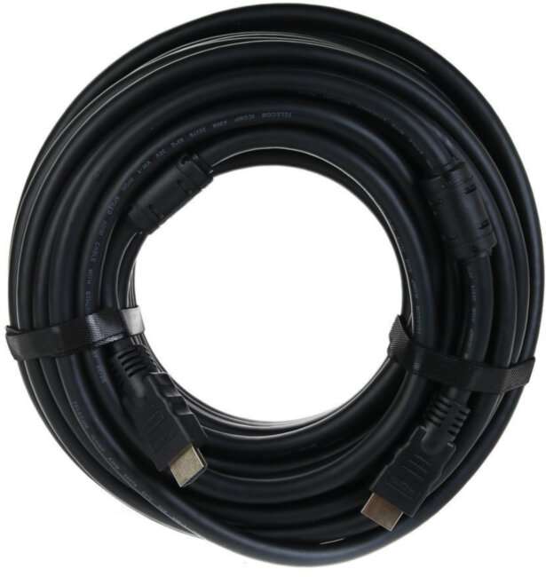 Кабель HDMI-19M --- HDMI-19M ver 2.0+3D/Ethernet,2 фильтра 20m Telecom <TCG200F-20M> Telecom HDMI (m) - HDMI (m) 20м
