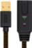 Greenconnect Удлинитель 3.0m USB 2.0, AM/AF, черно-прозрачный, с активным усилителем сигнала, 28/24 AWG, разъём для доп.питания, GCR-UEC3M2-BD2S-3.0m Greenconnect  USB 2.0 Type-AM - USB 2.0 Type-AF 3м
