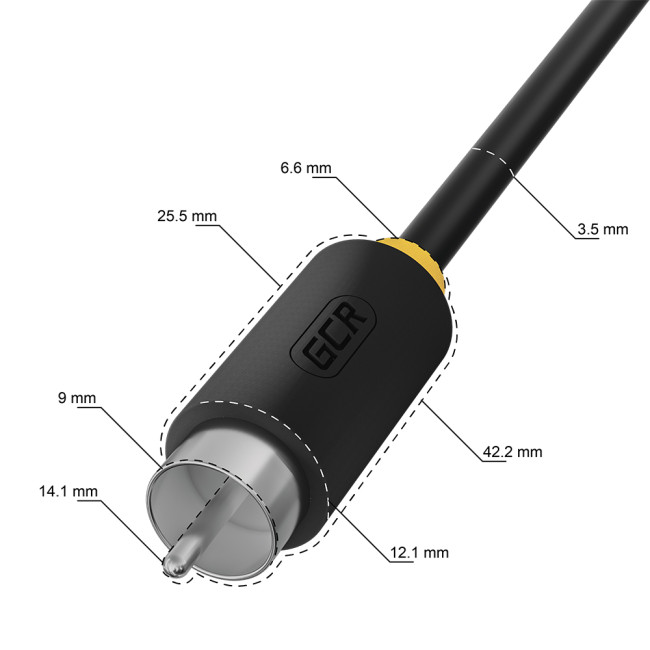 Кабель-переходник аудио jack 3,5mm / RCA Greenconnect GCR-53202 Кабель-переходник аудио jack 3,5mm / RCA Greenconnect GCR-53202