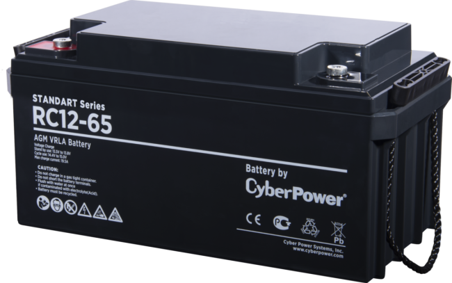 Аккумуляторная батарея SS CyberPower RC 12-65 / 12 В 65 Ач Батарея аккумуляторная для ИБП CyberPower Standart series RС 12-65