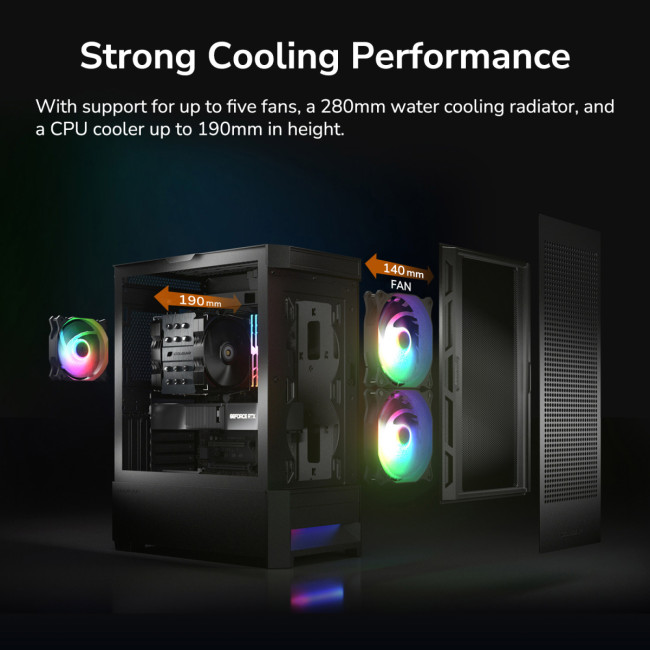 Корпус ПК без блока питания Cougar  CGR-5ZD1B-RGB