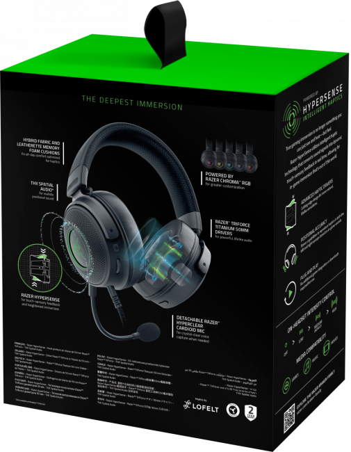 Гарнитура Razer Kraken V3 Hypersense Razer Kraken V3 HyperSense Гарнитура Razer Kraken V3 Hypersense Razer Kraken V3 HyperSense
