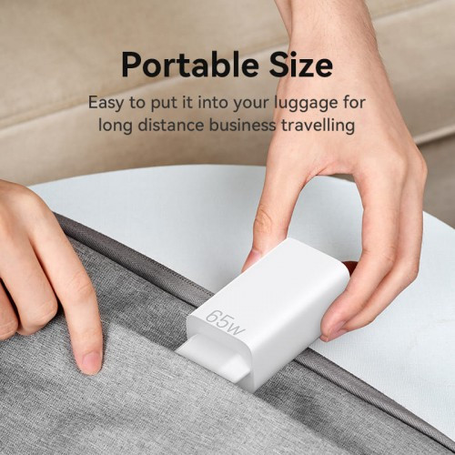 Сетевое зарядное устройство Vention на 3 порта 65W USB (C+C+A) 2.4A Белый Vention FEDW0-EU