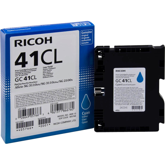 GC 41CL Картридж для гелевого принтера Голубой Ricoh 405766