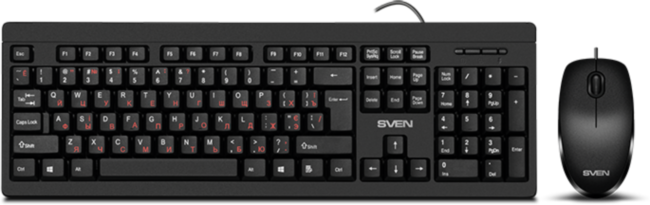 Набор клавиатура+мышь SVEN KB-S320C черный (104 кл., 1000DPI, 2+1кл.) Sven SV-020613 Набор клавиатура+мышь SVEN KB-S320C черный (104 кл., 1000DPI, 2+1кл.) Sven SV-020613