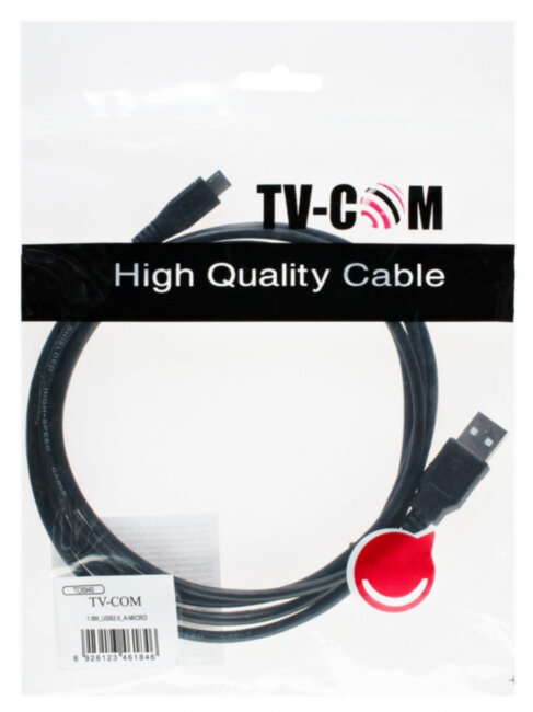 TC6940-1.8M Кабель USB2.0 Am-->micro-B 5P <1.8м> TV-COM USB 2.0 Type-AM - microUSB 2.0 (m) 1.8м TC6940-1.8M Кабель USB2.0 Am-->micro-B 5P <1.8м> TV-COM USB 2.0 Type-AM - microUSB 2.0 (m) 1.8м