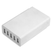 GCR Сетевая зарядка на 5 USB портов, серая Greenconnect GCR-5PAUSB