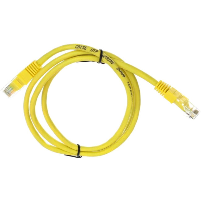 Патчкорд литой "Telecom" UTP кат.5е 1,0м желтый VCOM NA102-Y-1M
