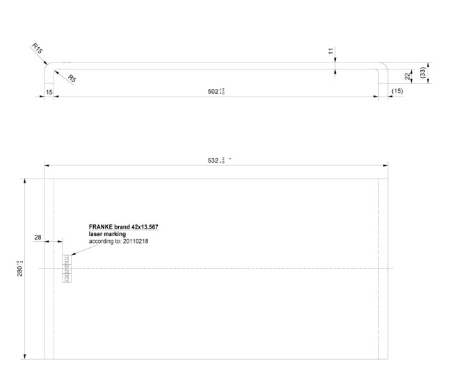 Разделочная доска Franke 112.0595.334 Franke 112.0595.334