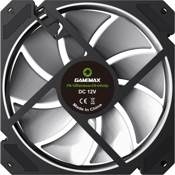 Кулер для корпуса ПК Gamemax FN-12Rainbow-C9-Infinity