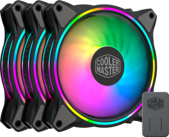 3 Кулера для корпуса 1 Ватт Cooler Master MasterFan MF120 Halo 3in1