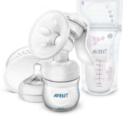 Ручной молокоотсос с пакетами для хранения грудного молока (10 шт.). В комплекте бутылочка 125 мл с соской для кормления (1 шт.), вкладыши в бюстгальтер (2 шт.) Philips Avent SCF330/50 Ручной молокоотсос с пакетами для хранения грудного молока (10 шт.). В комплекте бутылочка 125 мл с соской для кормления (1 шт.), вкладыши в бюстгальтер (2 шт.) Philips Avent SCF330/50
