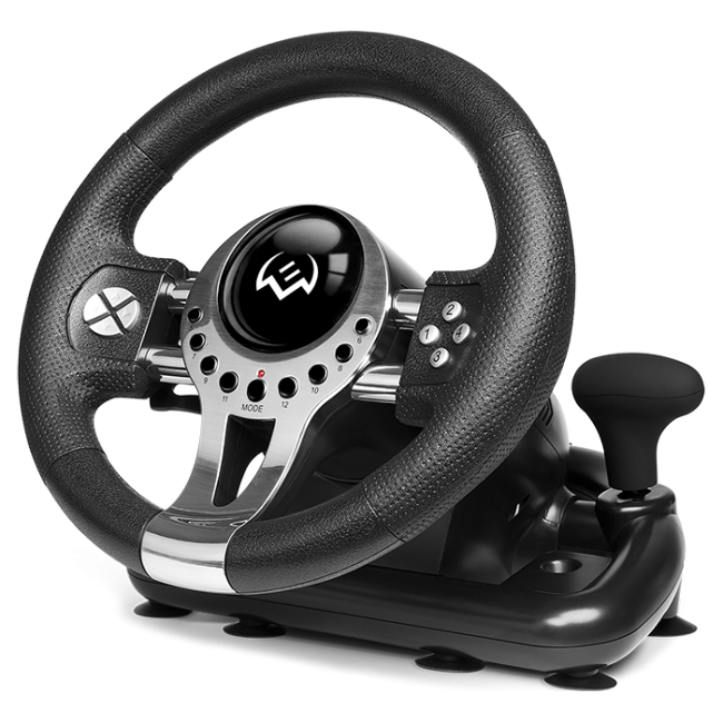 Руль SVEN GC-W700 (педали, вибро, скоба, лепестки, АКПП, D-pad, 12 кл, резин. вставки, PC/Xinput) Sven SV-017996 Руль SVEN GC-W700 (педали, вибро, скоба, лепестки, АКПП, D-pad, 12 кл, резин. вставки, PC/Xinput) Sven SV-017996