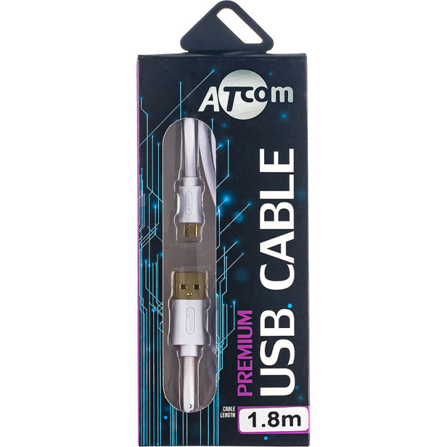 Кабель 1.8 m USB(Am) <=> microUSB, блистер ATcom AT9073