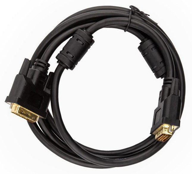 Кабель DVI-D to DVI-D (25M -25M) 2 фильтра, CU, 1,8м, TV-COM <DCG150V-1.8M> TV-COM DVI-D (m) - DVI-D (m) 1.8м