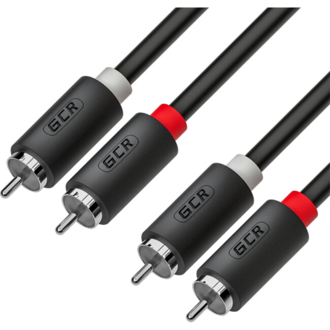 GCR Кабель 5.0m аудио 2 х RCA / 2 х RCA, черный, GCR-54131 Greenconnect GCR-54131, 5 м