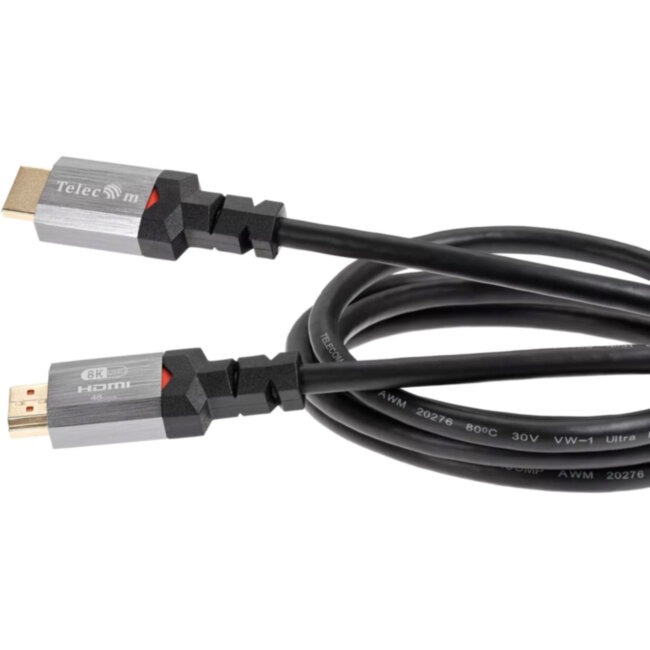 Кабель HDMI 19M/M,ver. 2.1, 8K@60 Hz 1.5m метал разъемы, Telecom <TCG365-1.5M> VCOM TCG365-1.5M
