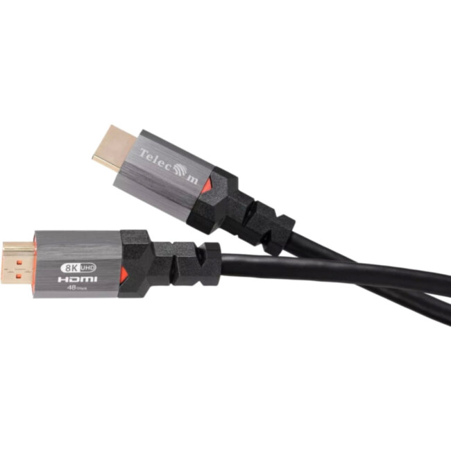 Кабель HDMI 19M/M,ver. 2.1, 8K@60 Hz 1m метал разъемы, Telecom <TCG365-1M> VCOM TCG365-1M