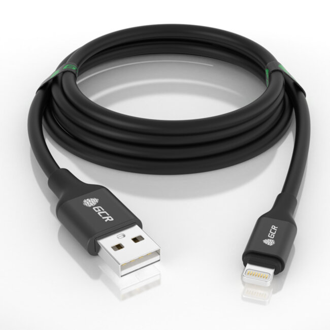 NEW GCR Кабель 0.9m Lightning для Iphone 5/6/7/8/X - поддержка всех IOS, MFI, GRADIEN, GCR-52229 Greenconnect USB 2.0 Type-AM - Lightning (m) 0.9м