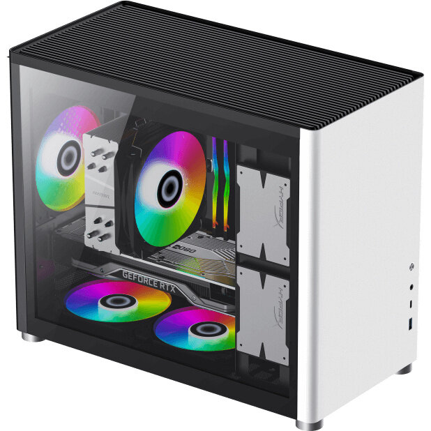 Компьютерный корпус, без блока питания mATX GameMax Spark White