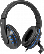 Defender Игровая гарнитура Warhead G-160 черный+синий, кабель 2,5 м Defender Warhead G-160